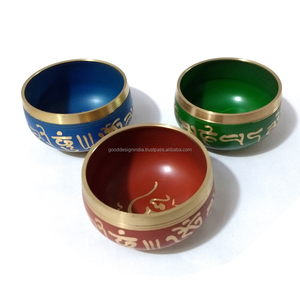 High Quality Bronze Singing Bowl Manufacturer In India | 4" Tibetan Singing Bowl with Mallet and <b>Cushion</b> in Gift Box Packing - Product Image 2