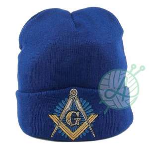 Masón masónico de moda, gorrito de Calavera, con bordado - Product Image 1