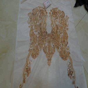 แผ่นประดับเลื่อมคริสตัลติดลูกปัด,แผ่นสำหรับงานตัดเย็บเสื้อผ้า - Product Image 5