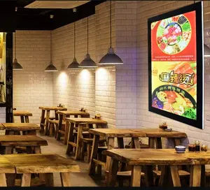 Restaurant Acrylic Led Menu Boards LED Edge-lit Menu Light Boxes Fast Food Store Advertising Display Lightbox
