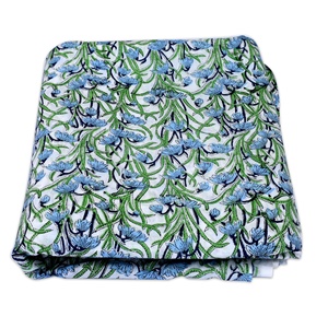 Jaipur Sanganeri main bloc imprimé indien coton tissu bleu ciel Base robe de course léger couture tissu chemises garçons filles - Product Image 1