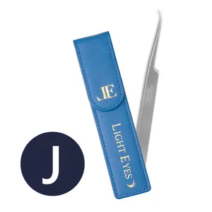 LIGHTEYES Japan Magic J Eyelash Extension Volume Tweezer Set come with Blue Leather Case