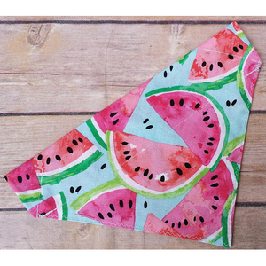 Sandía personalizada sólida diseño de lujo su logotipo de marca impresión algodón mascota perro Bandana - Product Image 1