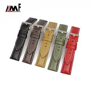 สายนาฬิกาหนังวัวอ่อนสีน้ำตาลอิตาลี ขายดี ขนาด 18 มม.-24 มม. แบบยูนิเซ็กซ์ หัวเข็มขัดสแตนเลสแบบมีเบาะ - Product Image 3