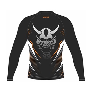 Pour hommes vêtements de sport blanc MMA hommes à manches longues Rash Guard, personnalisé imprimé à manches longues tout Polyester/spandex Sesons adultes, adultes - Product Image 2