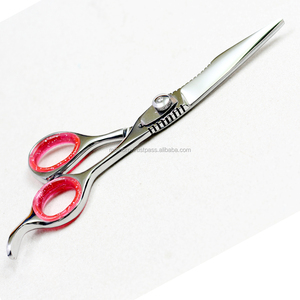 Ciseaux de barbier professionnels en acier inoxydable, lame de rasoir, ciseaux à effiler, pour droitiers, non pliables, logo personnalisé ZS-219 - Product Image 2