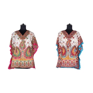 Caftan court de styliste pour femmes, modèle imprimé, tenue de soirée pour femmes surdimensionnées, - Product Image 1