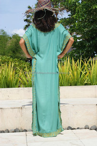 ชุดแมกซี่โบฮีเมียนมินต์สำหรับผู้หญิงชุดเดรสลูกไม้ปักลายดอกไม้ผ่าข้างสำหรับวันหยุดฤดูร้อนชายหาด - Product Image 6