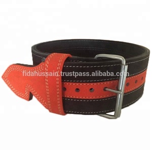 Ceinture de musculation en cuir à boucle simple, design personnalisé, ceinture de musculation en cuir bicolore à boucle simple - Product Image 1