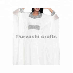 Venta al por mayor de ropa de boda con cuentas pesadas Kaftan Farasha vestido de mujer de alta calidad y mejor diseño indio con cuentas Kaftan Abaya Kaftan - Product Image 4