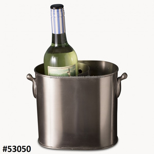 Luxury Nickel Plated Metal Wine Cooler Double Wall Eco-Friendly Classic <b>Ice</b> <b>Bucket</b> Bowl for Party Decor - Product Image 4