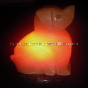 Lampe à Sel Originale en Forme de Chien de l'Himalaya Décoration Sculptée sur le Thème Animal Feng Shui par Sian Enterprises - Product Image 2