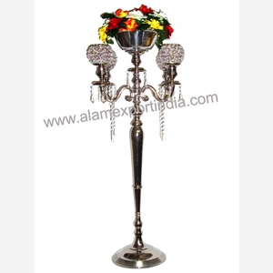 Floral Metal <b>Candelabra</b> for Weddings-Handmade Customizable Sizes - Product Image 2