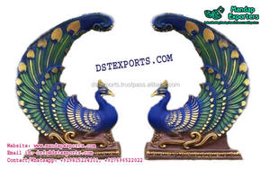 Statue de paon pour entrée de mariage, en Fiber de haute qualité, décoration pour porte de réception de mariage - Product Image 2