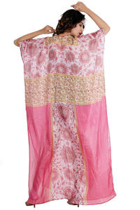 Young Women First Choice Amazing , Recently Made Stylist Long Size Beautiful <b>Pink</b> Color <b>Kaftan</b> /New Digital Print <b>Kaftan</b> - Product Image 5
