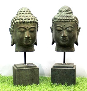 Estatua de Cabeza de Buda Religiosa de Latón Tallada y Grabada de Grado Museo, Precio al por Mayor, Decoración del Hogar de Estilo Indio Antiguo - Product Image 4