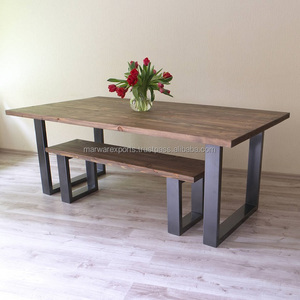 Mesa de centro de madera recuperada única, muebles de sala de estar, mesa auxiliar moderna nórdica de madera redonda, mesa de centro - Product Image 3