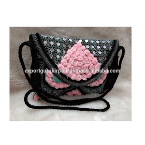 Indian Modern Bohemian Summer Embroidery Designer Handmade <b>Beaded</b> Messenger Bags Light Weight <b>Large</b> Capacity Women Evening Bags - Product Image 4