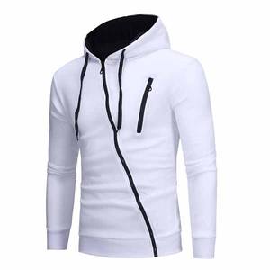 Gran tamaño de alta calidad OEM personalizado cremallera lateral nuevo estilo de moda con bolsillos con cremallera sudaderas con capucha para hombre 100% algodón bajo MOQ - Product Image 4