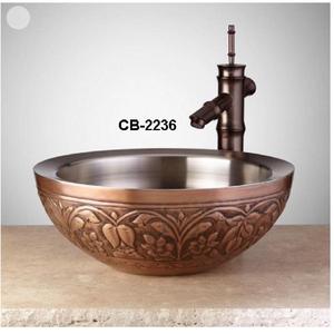 รอบทองแดงเรืออ่างล้างจานสแตนเลสภายในทองแดงชามห้องน้ำอ่างล้างจาน - Product Image 3