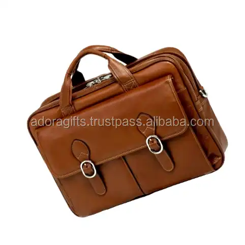 Leather laptop bag 1-compartment