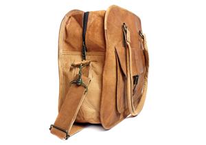 Sacs à bandoulière en cuir véritable vintage marron pour femmes faits à la main 100% cuir véritable avec bandoulière réglable et doubles poignées portables - Product Image 2