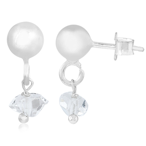 925 Sterling <b>Silver</b> Crystal Quartz Gemstone Fancy Shape Fashionable <b>Earrings</b> <b>For</b> <b>Women</b>. Wholesaler Manufacture BY CASA DE PLATA. - Product Image 2