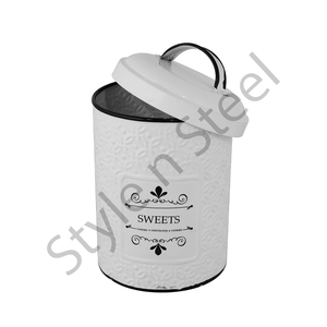 Galvani zed Round <b>Canister</b> With Lid Metal Rustic Vintage Farmhouse Country Decor Kitchen <b>Canisters</b> With Lids for <b>Sugar</b> Coffee - Product Image 1