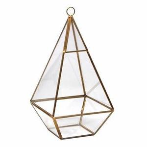 TRIANGLE DESIGN PLANT TERRARIUM HOME DECORATIVE FLOWER PLANT TERRARIUM CLASSIC DESIGN PLANT <b>VASES</b> - Product Image 3