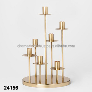 Brass <b>7</b>-Light Christmas Candle Stand - Product Image 1