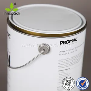 5L capacità per gloss vernice vuoto lattine di latta di vernice con manico in metallo con coperchio