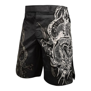 Pantalones cortos de entrenamiento con logotipo personalizado Grappling Jiu Jitsu Split Warriorplus Size Gym Shorts Boxing Mens Mma Shorts Fight Short - Product Image 4