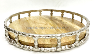 Designer de vente chaude nouveau plateau d'affichage de nourriture d'hôtel en aluminium en métal élégant forme rectangulaire Fruits plateaux de service de café - Product Image 6