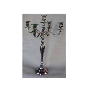 Candelabro de aluminio con acabado de latón antiguo, hecho en Metal fundido, decoración del hogar, fiesta de boda y sala de estar - Product Image 4