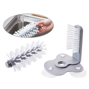 Limpiador de botellas de cocina y copas de vino Cepillo de limpieza de vidrio con ventosa para tazas Decantadores y jarras - Product Image 3