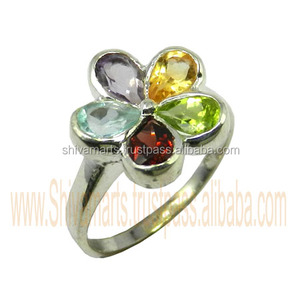 แหวนพลอยโกเมนแอเมทิสต์สเตอริ925แท้แหวนอัญมณีหลากสีทำด้วยมือผู้จำหน่ายแหวนเวอร์เมียล์นิรันดร์ - Product Image 2