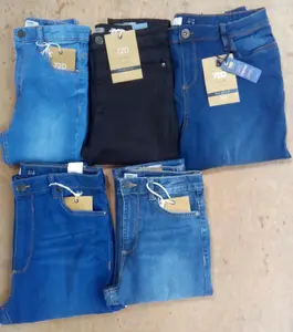 Stok Pakaian, Sisa, Jeans Vintage Overrunning Wanita dari Bangladesh/Bangladesh Stok Pakaian/Stocklot Jeans Skinny/Slimfit