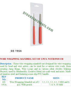 Juego De Mandril De Envoltura De Alambre De 2 Piezas. Con bolsa GS 195A Herramientas de reparación de joyas - Product Image 2