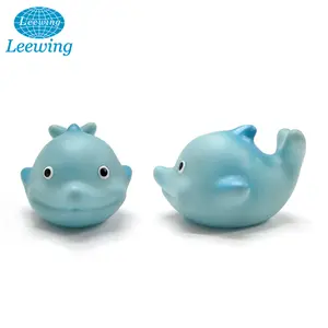 Baby Toys Kids Child Safe Phathalate Free PVC Custom Funny Waterproof Squeaky Mini Bath Toy Sea Animal Dolphin Baby Bath Toy