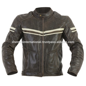 Chaqueta de cuero clásica, color marrón, Vintage - Product Image 2