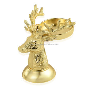 Portavelas de metal Stag Head Hurricane para decoración del hogar - Product Image 4
