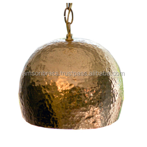 Fini brillant Martelé Abat-Jour En Métal En Laiton De Haute Qualité Pendentif Lampe Pour La Décoration De Bureau - Product Image 5
