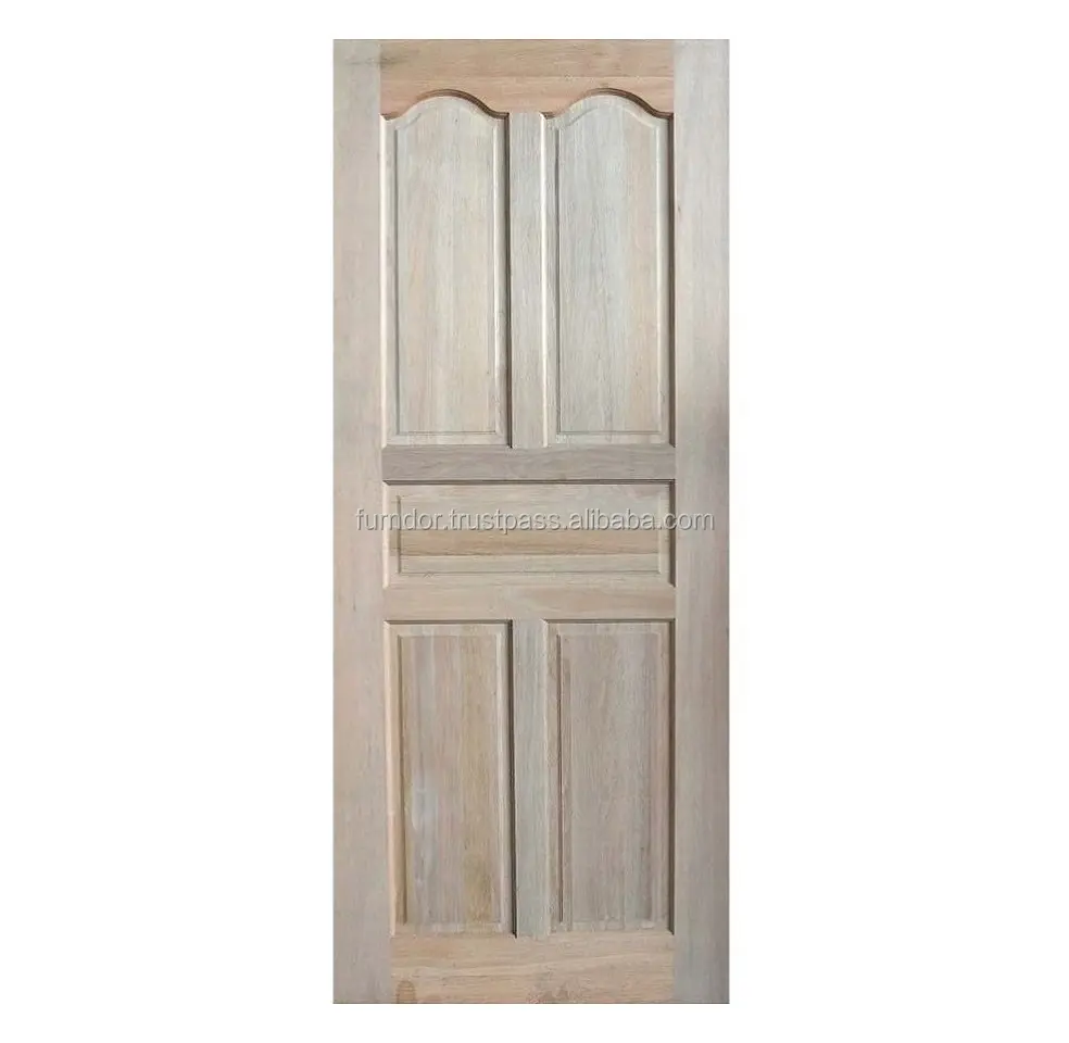 Top Grade Quality Furniture Making Seller Solid Red Wood Exterior Door Suitable for Install as Entrance Main Door