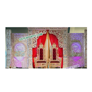 Conjunto de decoración de escenario de boda india, escenario tradicional de Jodha, Akbar, decoración de boda, novedad - Product Image 1