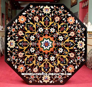 Mesa de comedor de mármol con incrustaciones - Product Image 6