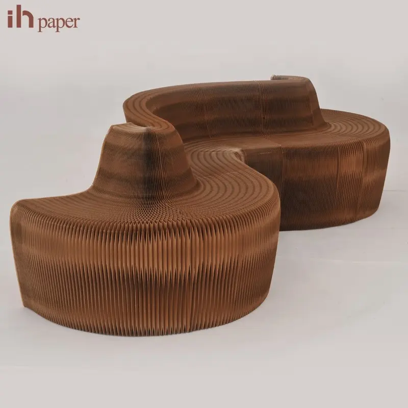Ihpaper – chaise en papier artisanal 6 places, canapé en papier pliable en nid d'abeille, canapé de salon pour bureau et Commercial, utilisé