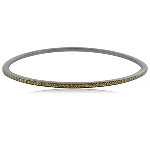 Brazalete elegante de plata 925 zafiro amarillo - Product Image 3