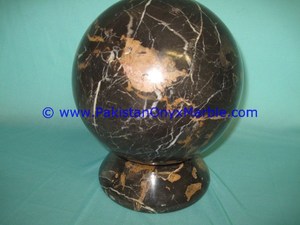 ราคาที่ดีที่สุดสำหรับลูกบอลหินอ่อนสีดำและสีทองขัดเงา หินธรรมชาติทรงกลมสำหรับตกแต่งบ้าน รูปแบบประติมากรรม - Product Image 2