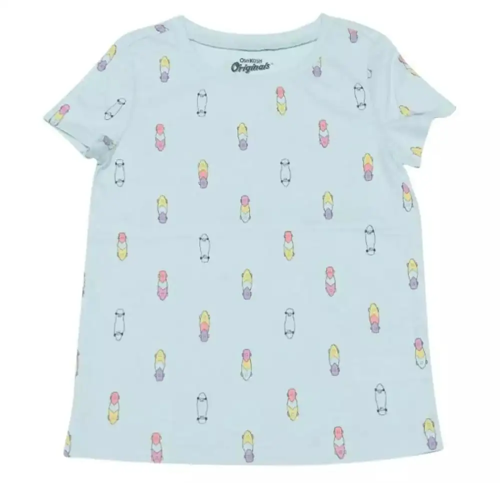 Sommer Baumwolle Kurzarm niedlichen Baby Mädchen Tops Shirt benutzer definierte AOP-Druck Rundhals-T-Shirt-Kollektion aus Bangladesch