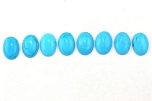 101 Carat Naturel Bleu Ciel Turquoise Pierre Précieuse Lisse Forme Ovale Cabochons Fabrication de Bijoux Pierre Collection Style Coupe 8 Pièces - Product Image 5